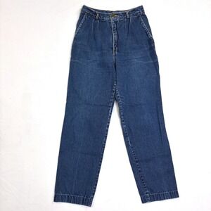 Vintage Jordache High Waisted Pleated Tapered Leg Jeans Medium Wash Size 9 L
